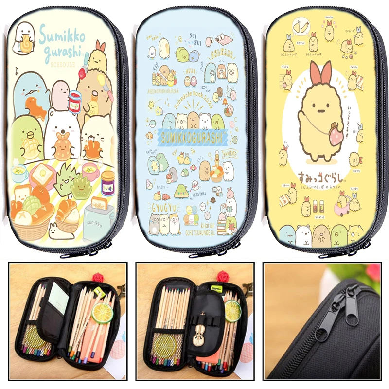 

Sumikko Gurashi Pencil Box for Kids Multifunction Children Cartoon Anime Pencil Case Students School Supplies Boys Girls Pen Bag