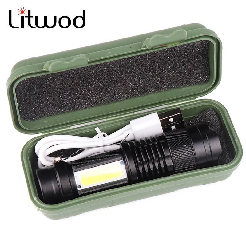 Litwod – Mini lampe torche Portable étanche Z20 CREE XP-G Q5, 3 Modes d'éclairage, zoomable, Focus réglable