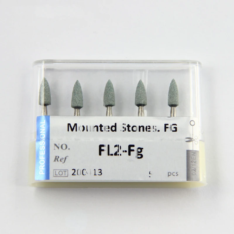 5pcs/lot Dental Polishing Burs Stones FL2-Fg FG Shank Green Stone High speed Teeth polishing & teeth whitening tools