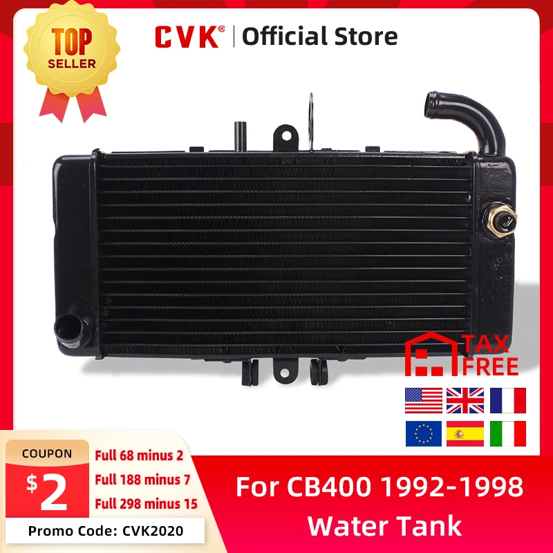 CVK Motorcycle Aluminium Radiator Cooler Cooling Water Tank For HONDA CB400 CB400SF 1992 1993 1994 1995 1996 1997 1998 92-98