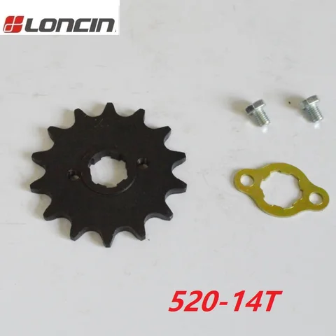 Для двигателя loncin re250 250cc 12 13 14 15 зубов передняя цепная звездочка 520 размер аксессуары для мотоциклов