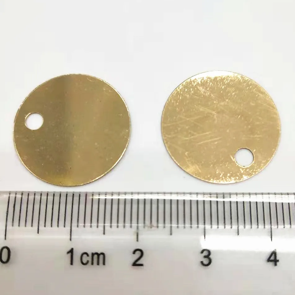 50g Large Round Sequins 20mm PVC Flat Round Paillette For Crafts Light Gold With 3mm Side Big Hole