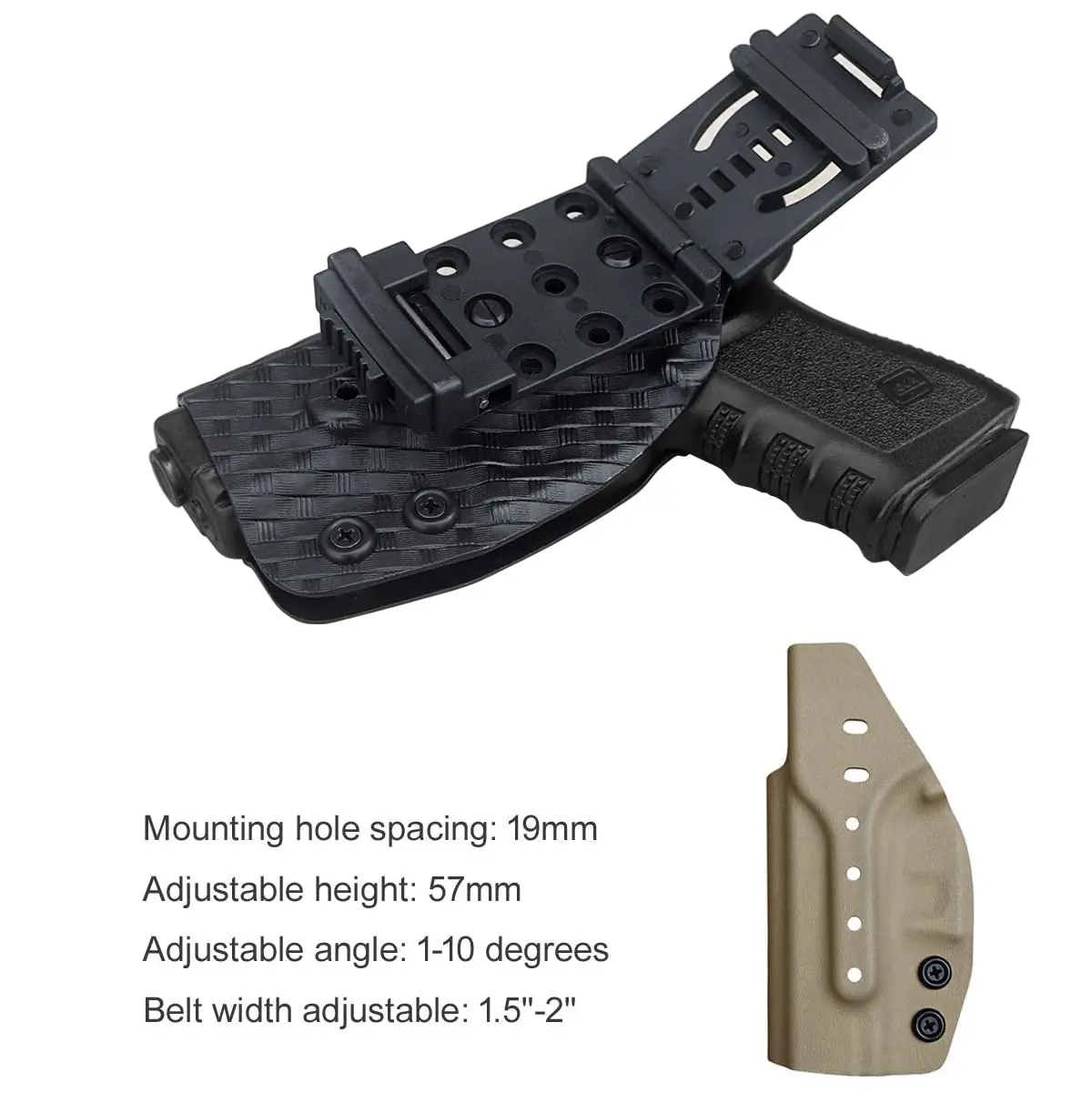 Imagem -05 - Owb Kydex Coldre Apto para Glock 19 Glock 17 19x44 45 Glock 17 Glock 26 Gen 15 22 23 25 27 31