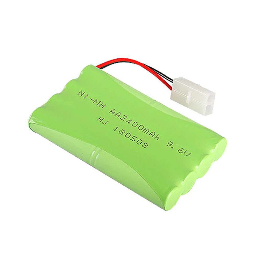 おもちゃの車のリモコン用の充電式バッテリー,9.6v,2400mah,2 in1リモコン用のUSB充電器付き,ボート用の電車のロボット,リチウム電池700MAh,9.6v