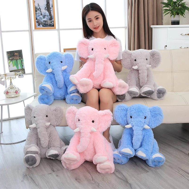 

50cm Stuffed Elephant Plush Toy Stuffed Plush Animal Cute Baby Cartoon Elephant Pillow Soft Accompany Doll Girls Kids Xmas Gift