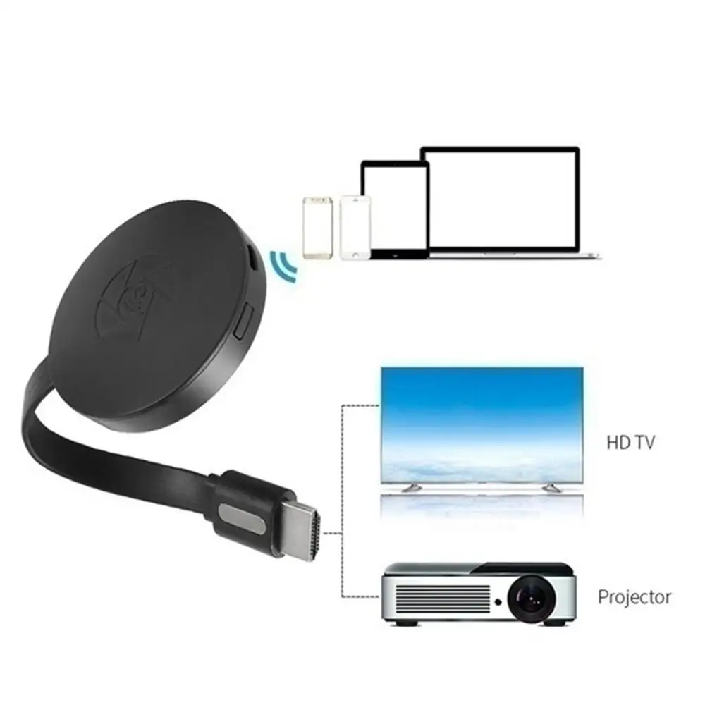 WiFi Wireless Display Dongle for Wireless HDMI Adapter Portable TV Receiver Airplay Dongle from Phone to Screen Miracast Support