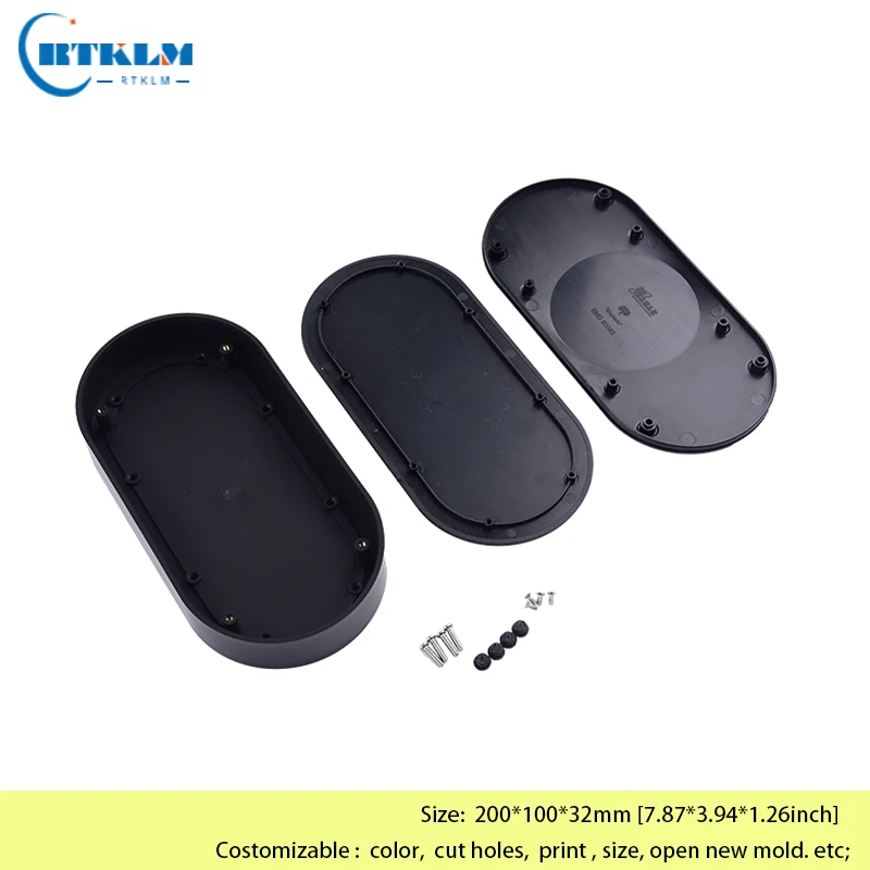 DIY Small ABS Plastic Instrument Case Electronics Project Box Handheld Custom Enclosure 200x100x32mm for DIY Enthusiasts And Han