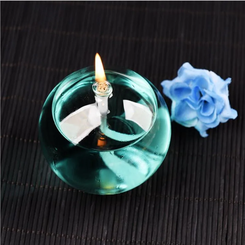 300pcs/pack Diameter=4cm Mini Size Round Shaped Glass Oil Lamp Wedding Decoration Handcraft Friend Gift Candle Holder