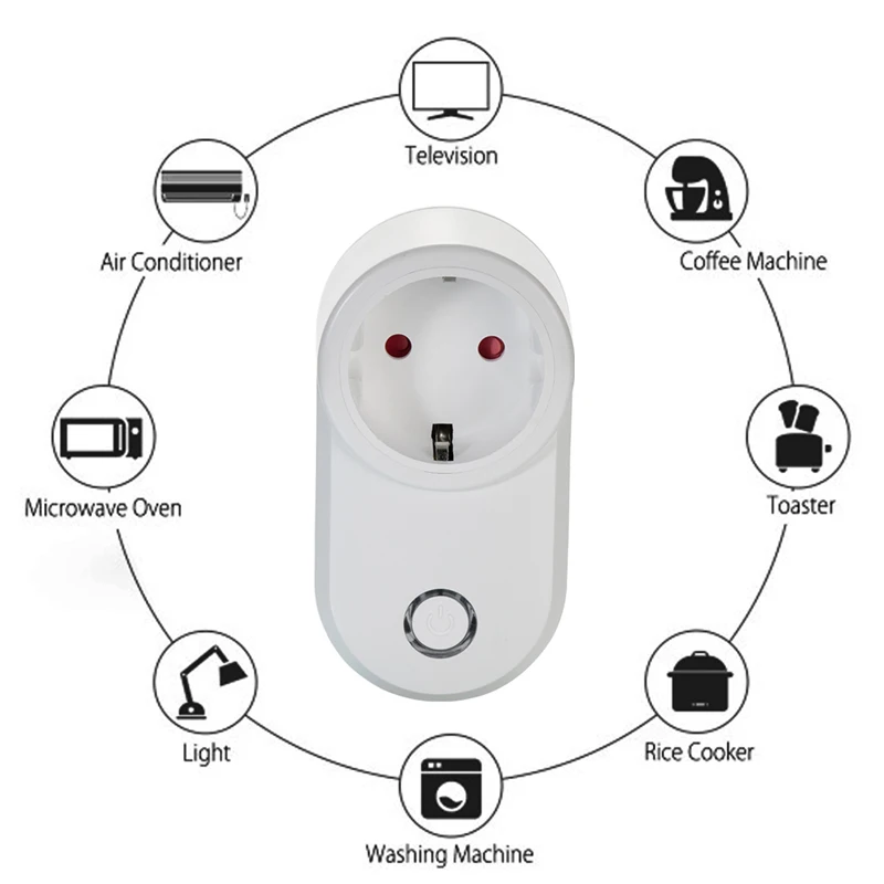 Wireless Remote Control Socket AC 220V 15A 433MHz Universal EU UK Wall Programmable Electrical Plug Outlet For Smart Home LED