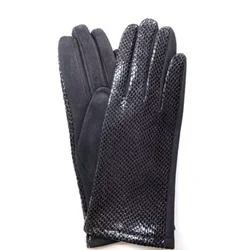 Female Winter Warm Leopard Suede Leather Touch Screen Gloves  Women Sexy Zebra Pattern Cashmere Thicken Driving Gloves H94