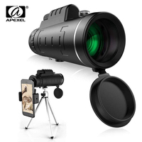 APEXEL 40X60 Monocular Telescope HD Zoom Monocular With Smartphone Holder&Tripod FMC BAK4 Weak Night Vision Pocket Telescope