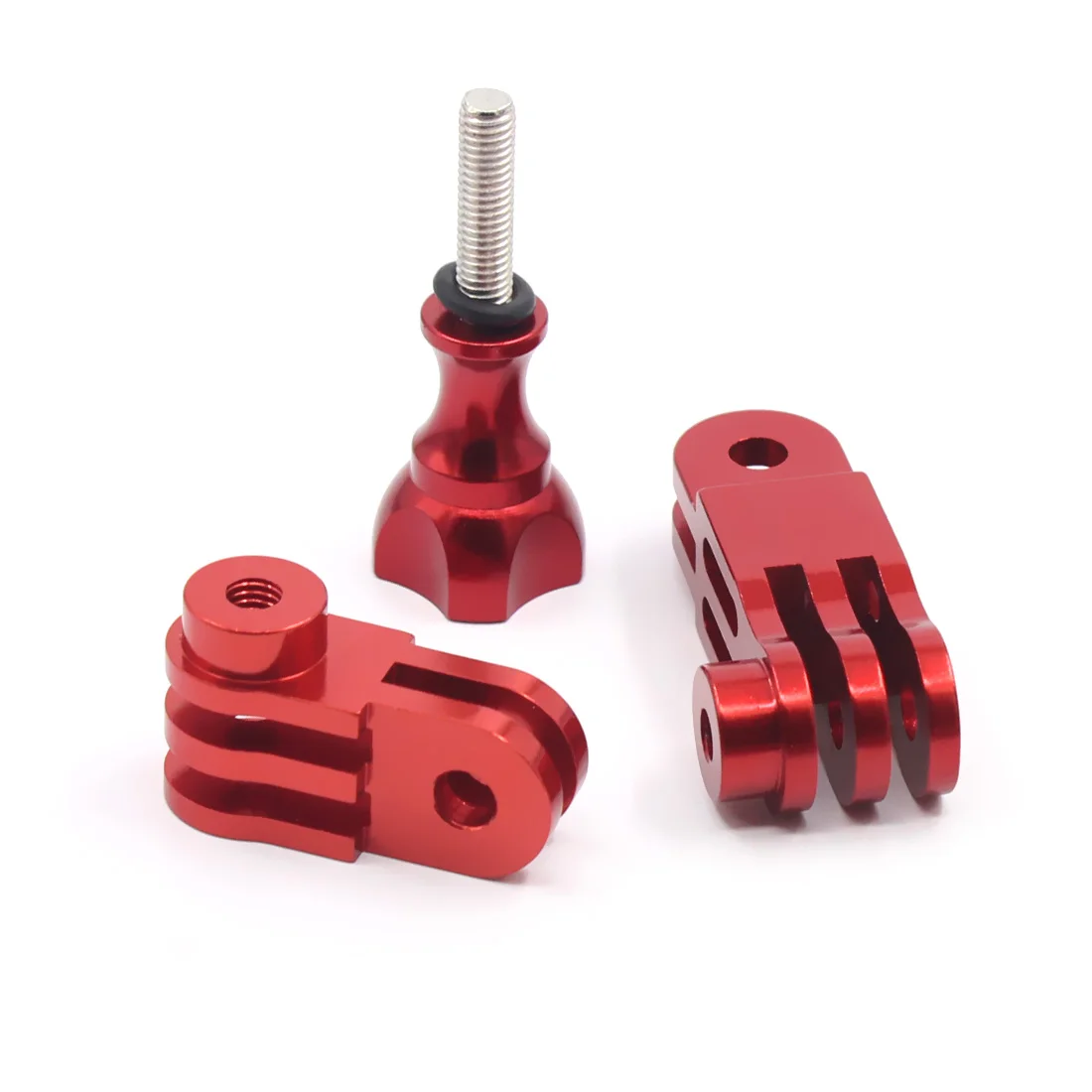 Adaptateur de bras pivotant réglable à trois voies, en aluminium CNC pour GoPro Hero 8 7 6 5 4 pour DJI OSMO Action pour SJCAM YI Eken Camera