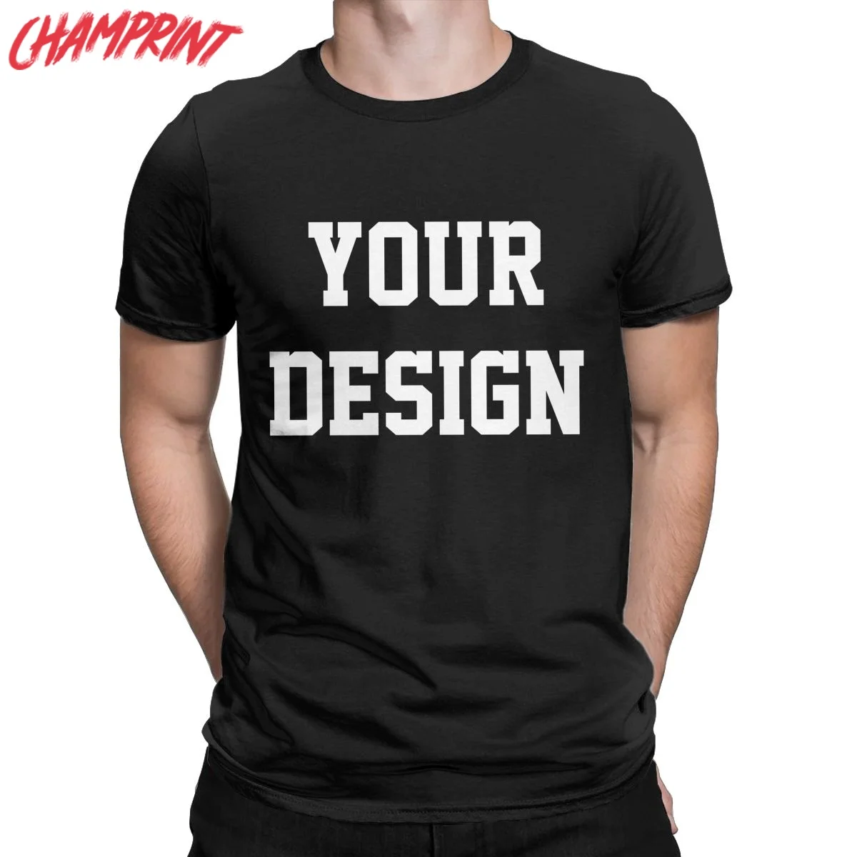 Customized Men\'s T-Shirt Your OWN Design Pure Cotton Tees Short Sleeve DIY Photo or Logo T Shirts O Neck Clothes Big Size