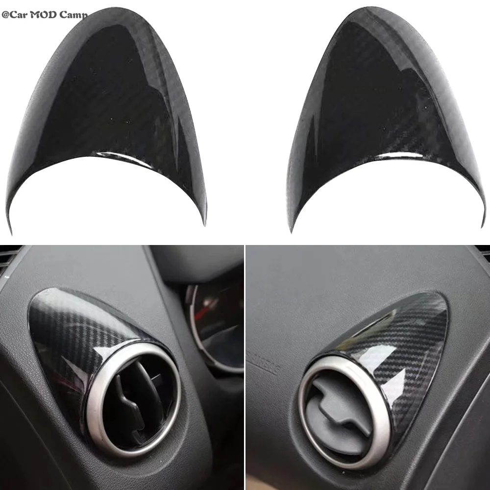 Car Accessories for Nissan Qashqai J10 2007-2013 ABS Carbon Fiber Printed Interior Side Air Vent Outlet Cover Trim 2pcs