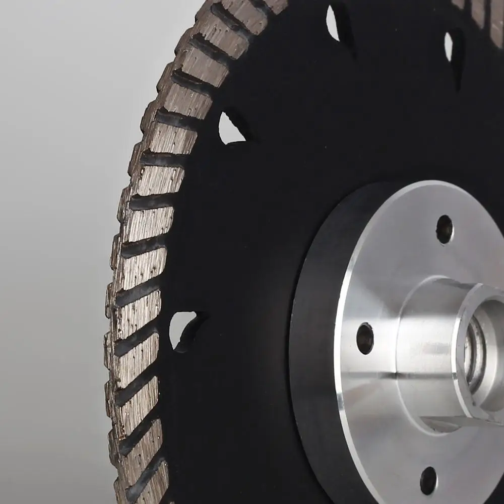 Lâmina de Corte Turbo de Granito, Cortes e Moagem com Design 2 em 1, Mármore e Concreto, Tijolos, M14 ou 5, 8 em 11, Diâmetro 125mm, 150mm