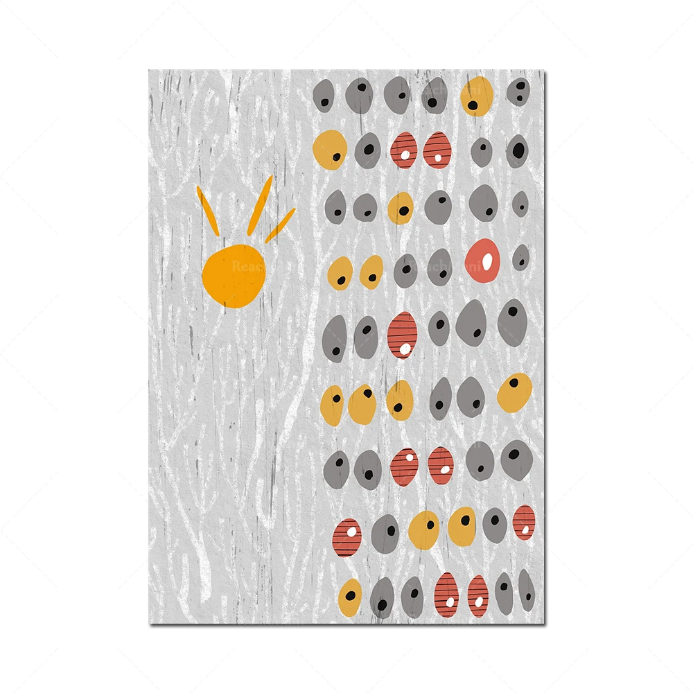 Visages abstraits jour et nuit- noir, blanc, orange