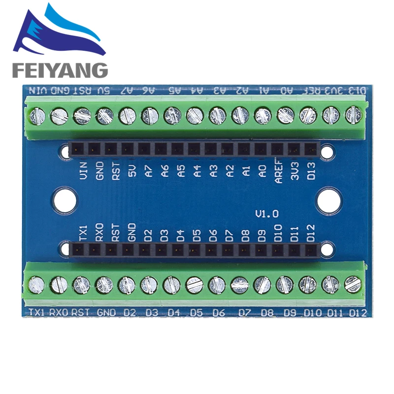 NANO V3.0 3.0 Controller Terminal Adapter Expansion Board NANO IO Shield Simple Extension Plate For Arduino AVR ATMEGA328P
