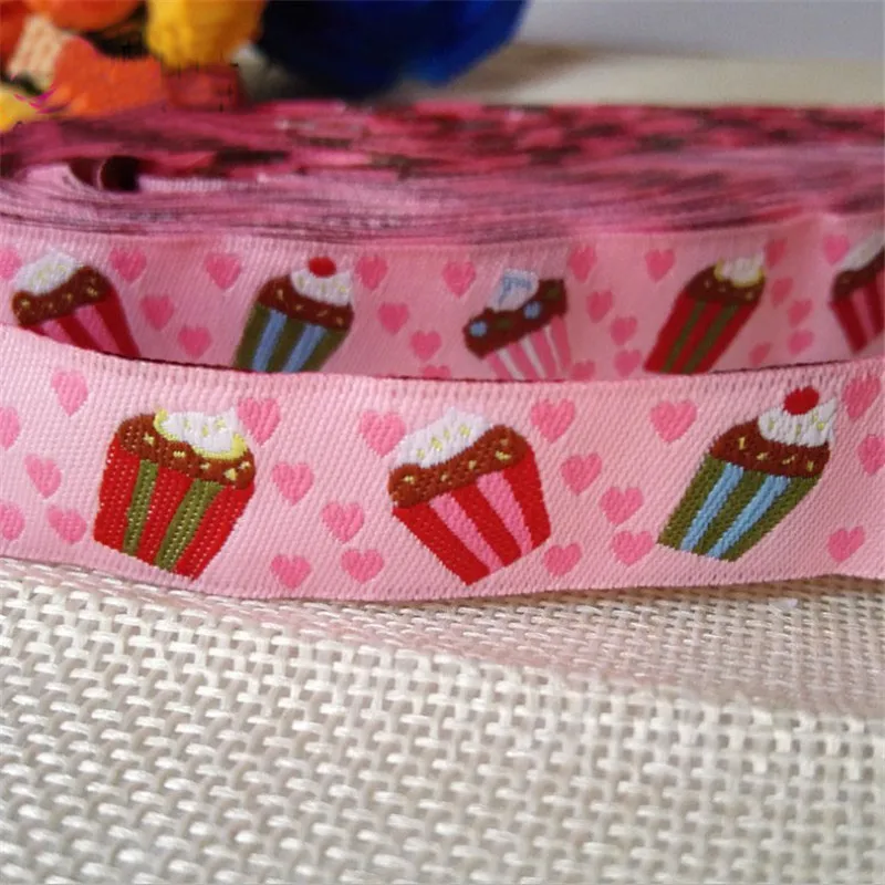 New 100% Polyester Cartoon Woven Jacquard Ribbon 5/8 \'(16 mmx10yards) For DIY Dog Collar And Hats Home Textile Accessories