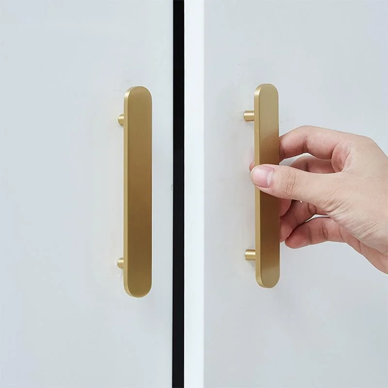 

Gold Rounded Shape Furniture Handle and Knob T-bar For Cabinets And drawers Dresser Door Knobs Pull Furniture Hardware