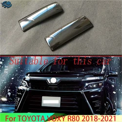 For TOYOTA VOXY R80 2018-2021 Car Accessories ABS Chrome Piano Black Door Handle Cover Trims Sticker Interior Styling