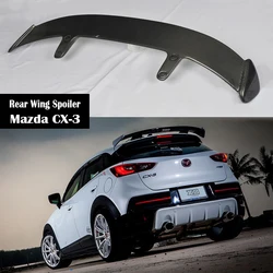 For Mazda CX-3 CX3 2016-2021 Rear Wing Spoiler, Trunk Boot Wings Spoilers ABS carbon fiber screw fixing