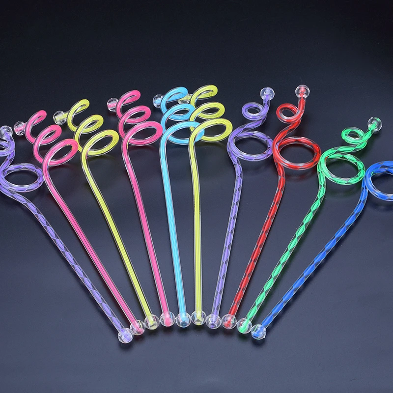 

10pcs 23cm/29cm Acrylic Fruit Cocktail Pick Stick Spoon, Spiral Pattern Bar Teadrop Spoon Cocktail Pick Whisks Random Bar Tool