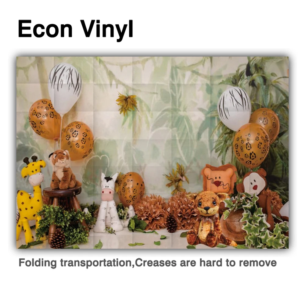 Allenjoy 1st Birthday Safari Party Backdrop Forest Wild One Animals Balloons Jungle Cake Smash Decoration Background Photocall