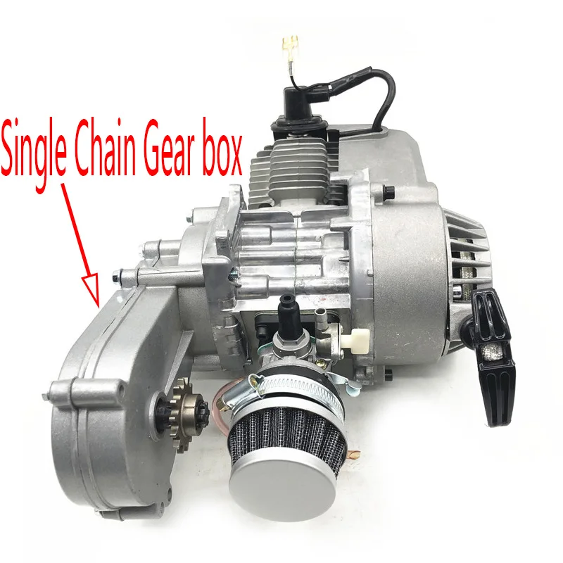 49cc Engine With T8F Gearbox 2 Stroke Gas Motor 44-6 For Mini Pocket Bike Scooter Dirt Bikes ATV Quad Motorized Bicycle