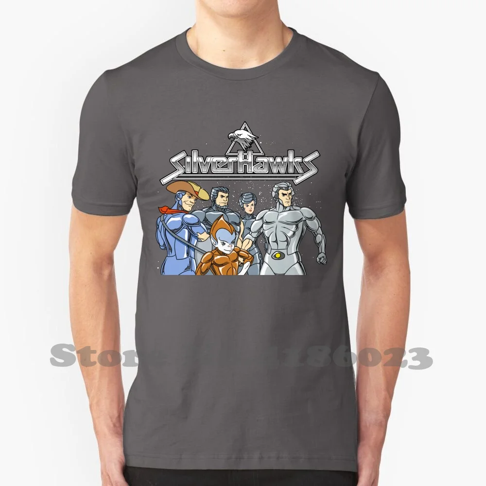 Cyber 100% Cotton T-Shirt Silverhawks Steelheart Steelwill