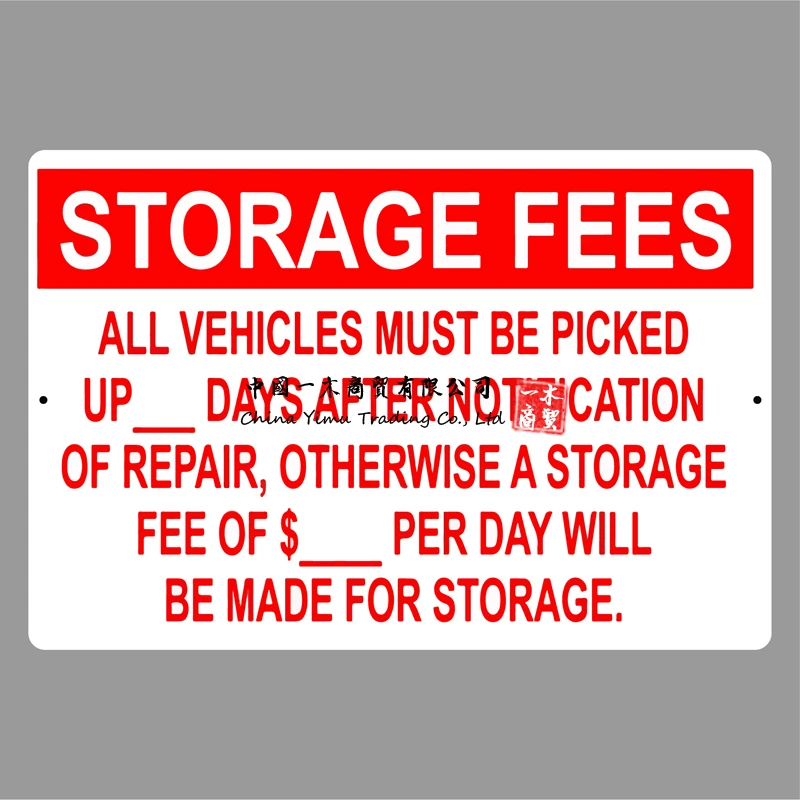 Индивидуальный персонализированный магазин сборов за хранение, алюминиевый металлический знак механика