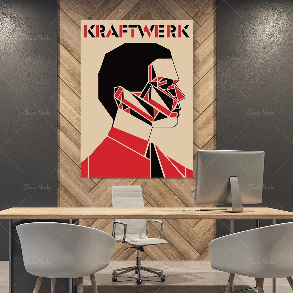 Bauhaus style minimalist Kraftwerk Poster Print