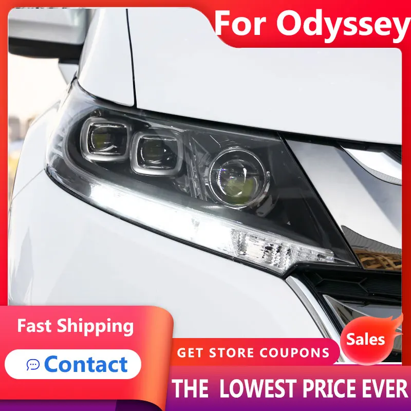 HANA for Honda Odyssey Headlights 2015-2021 LED Headlight for Honda Odyssey Head Lamp LED Daytime Running Light LED DRL Bi-Xeno