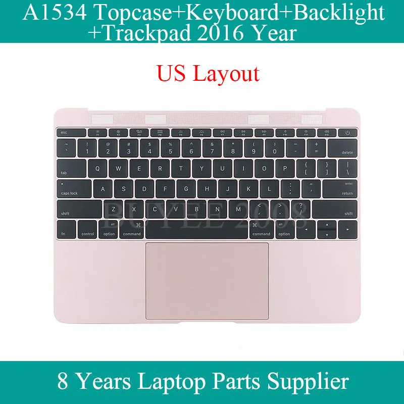 

Original 12" A1534 Top Case 2016 Grey Silver Gold Pink For Macbook Air A1534 US Keyboard Backlight Topcase Trackpad Touchpad