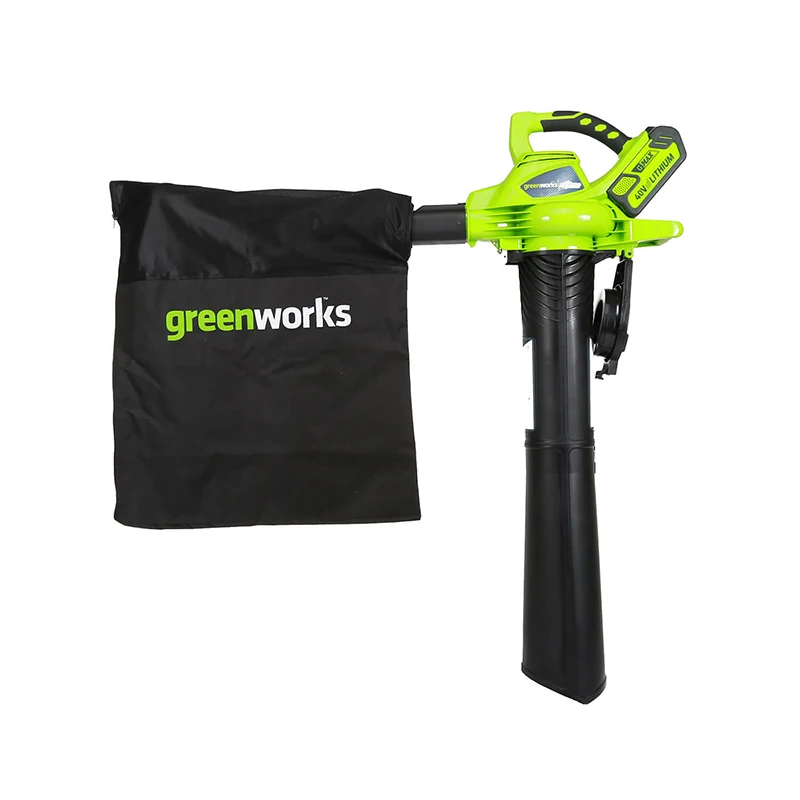 Greenworks jardim ao ar livre digipro G-MAX 40 v variável sem fio speed185mph ventilador vaccumm com carregador de bateria 4ah, retorno livre