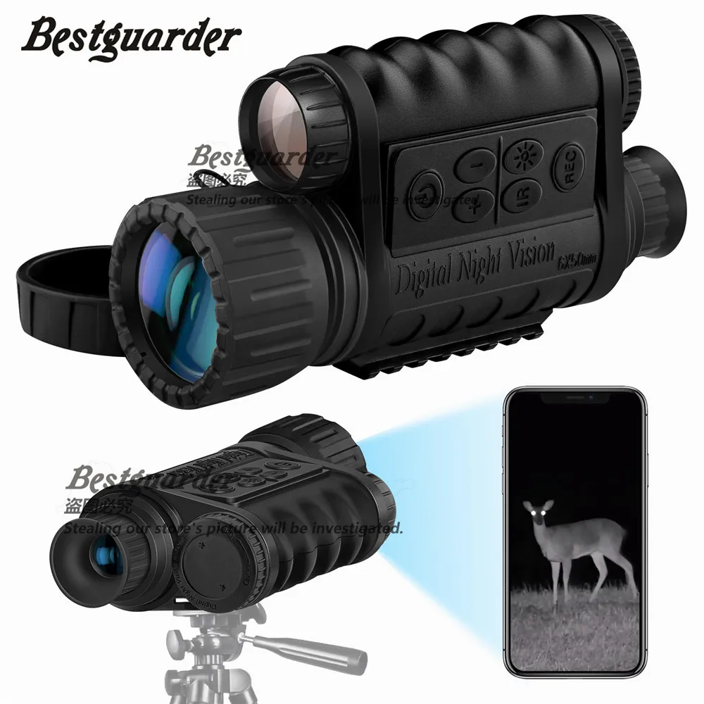 High Parameter Monocular Night Vision Wifi 32G Waterproof IR Telecope 350M range for Hunting Travel Camping Binocular Monocular