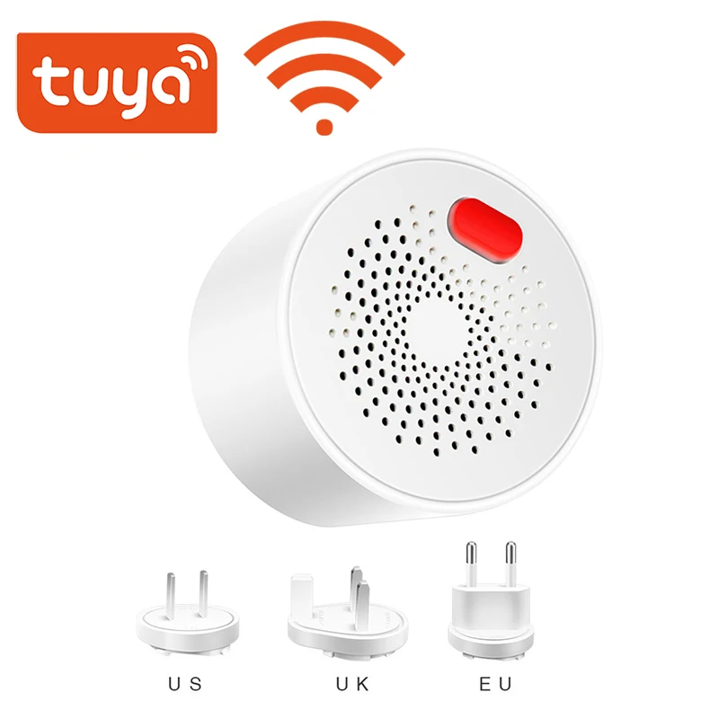 Tuya smart WIFI mini Gas Detektor Mit stecker Brennbaren Haushalt Smart Gas Alarm Sensor Wifi Home Alarm System Smart Leben APP