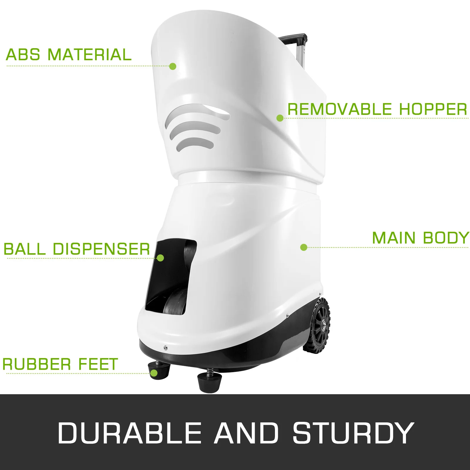 VEVOR TS-03/06/08 Tennis Automatic Serve Machine Trainer Phone Support Portable Machine APP Control Count für Tennistraining