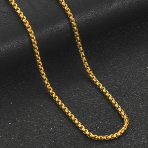 2/3/4/5mm Gold Bladed Edelstahl Quadratkasten Strom Rollmetallschmuck für Frauen und Männer Cholerry 14 - 40 Zoll 8 Hauptverkäufe 35 mm Roll - №5