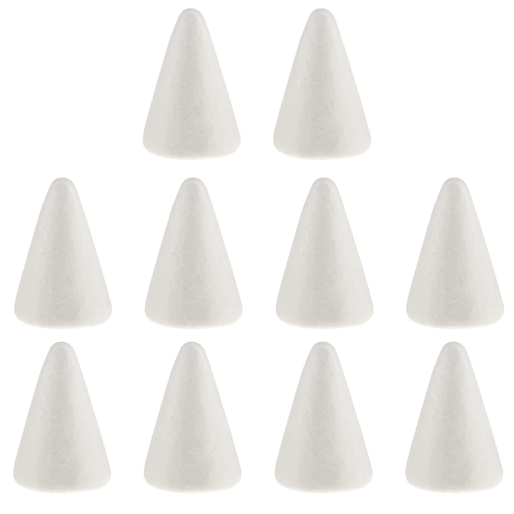 5/10pcs Cone Shape Styrofoam DIY Christmas Tree For Painting Crafts 70/100/150mm