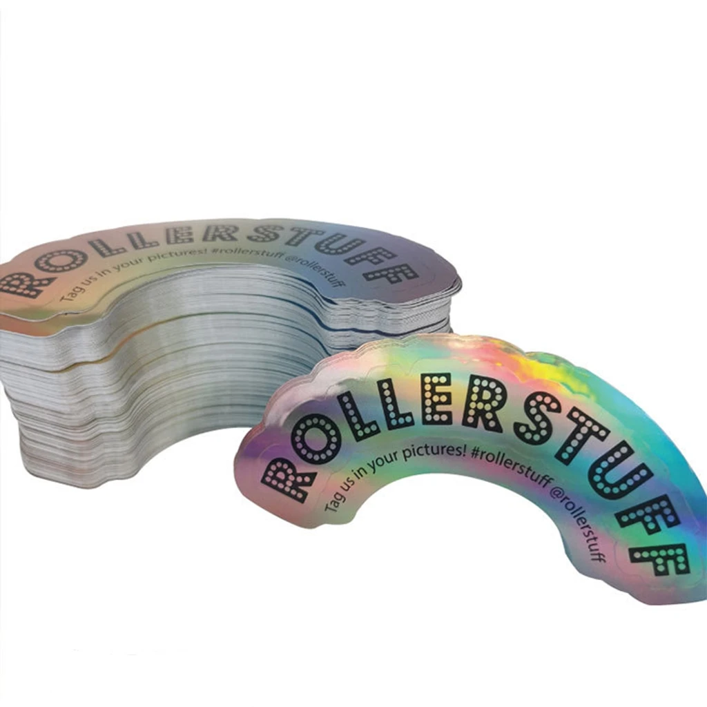 Custom Holographic Die-cut Alphabet Stickers Personalized  Car Laptop Decorative Rainbow Labels  Clothes Cup Decal Color Refect