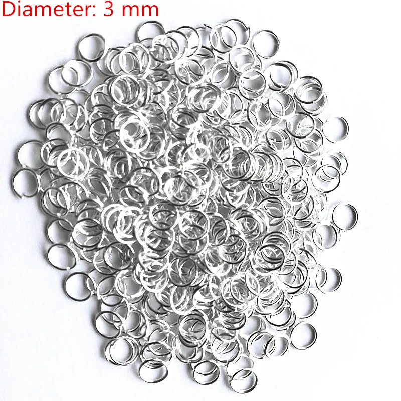 

3MM 500pcs Sterling Silver Open Jump Ring Silver Components DIY Jewelry 925 silver findings opening rings