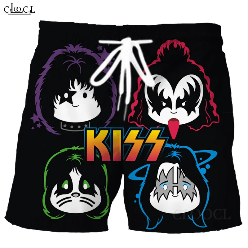 Newest Metal Rock KISS Band 3D Print Men Summer Fashion Shorts Hip Hop Harajuku Beach All-match Sweatpants Drop Shipping