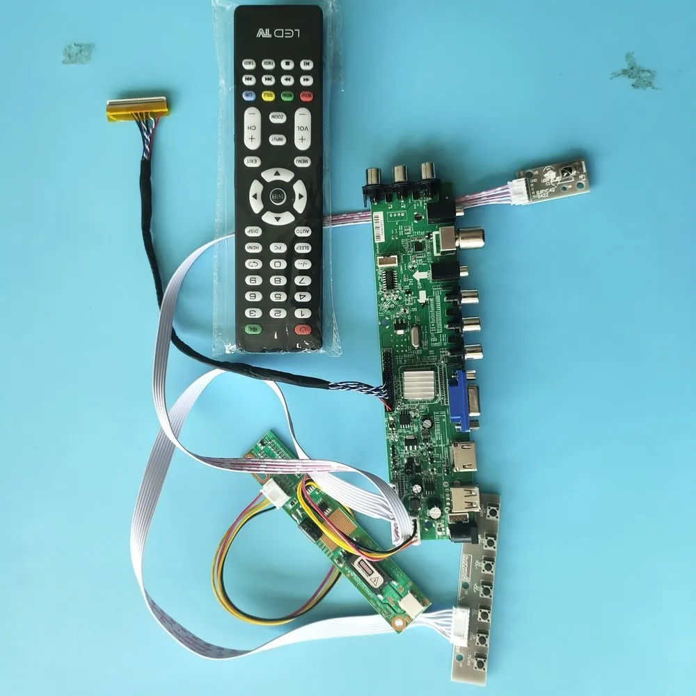 

Комплект для LTN154AT07-F01/LTN154AT07-F02 ТВ VGA USB AV пульт дистанционного управления DVB-T 30-контактный цифровой HDMI 1 CCFL LCD 1280X800 панель контроллера