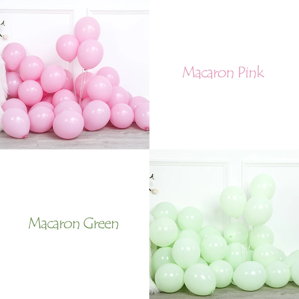 120Pcs Macaron Pink Green Color Balloons Garland Kit Arch Gold Butterfly Decors Wedding Baby Shower Decorations Globo Home Decor