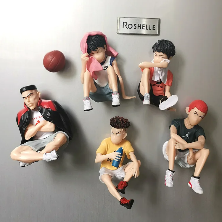 Slam Dunk Refrigerator Fridge Magnets Japanese Three-dimensional Cartoon Creative Fridge Stickers Home Decoration Stickers LD430