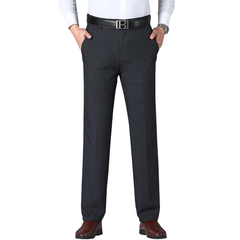 

2021 Men Suit Pants Plus Size 29-40 Large Size Casual Pants Middle-aged Business Straight Trousers