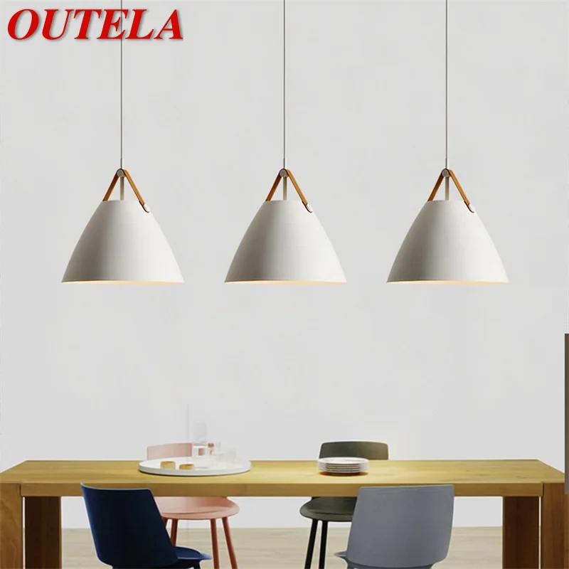 

OUTELA Nordic Simple Pendant Light Contemporary LED Lamps Fixtures For Home Decorative Dining Room