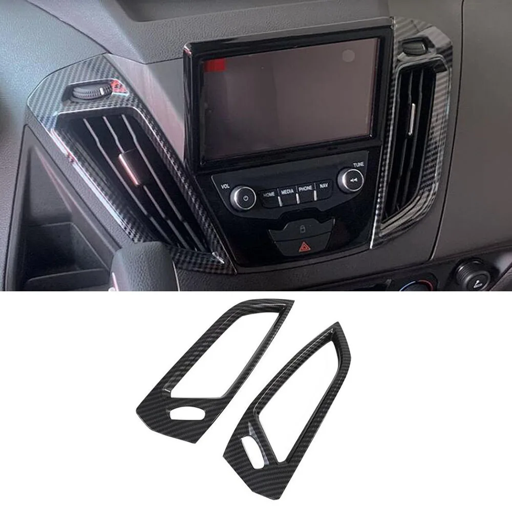 For Ford Transit 2017 Ford Tourneo 2016 Car Dashboard Central Console Air Vent Frame Trim Styling Interior Car Accessories 2Pcs