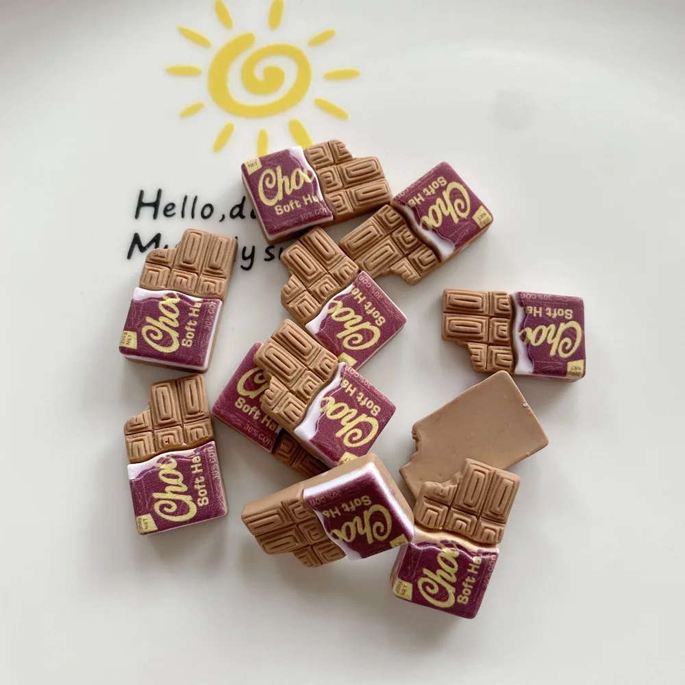 20 قطعة الراتنج المختلط الشوكولاته الديكور الحرف كابوشون مسطح الزينة لسكرابوكينغ Kawaii لطيف Diy بها بنفسك اكسسوارات #5