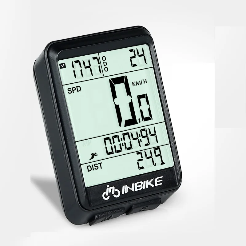 

INBIKE Biking Wireless Odometer Bike Computer Speedometer Rainproof Cycling Bicycle Multifunction Computer LED Digital Backlight